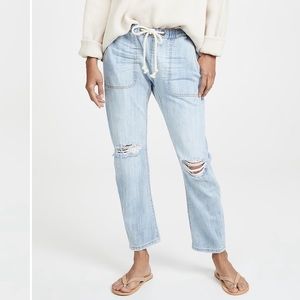 One Teaspoon Shabbies Drawstring boyfriend jeans in hustler wash size medium